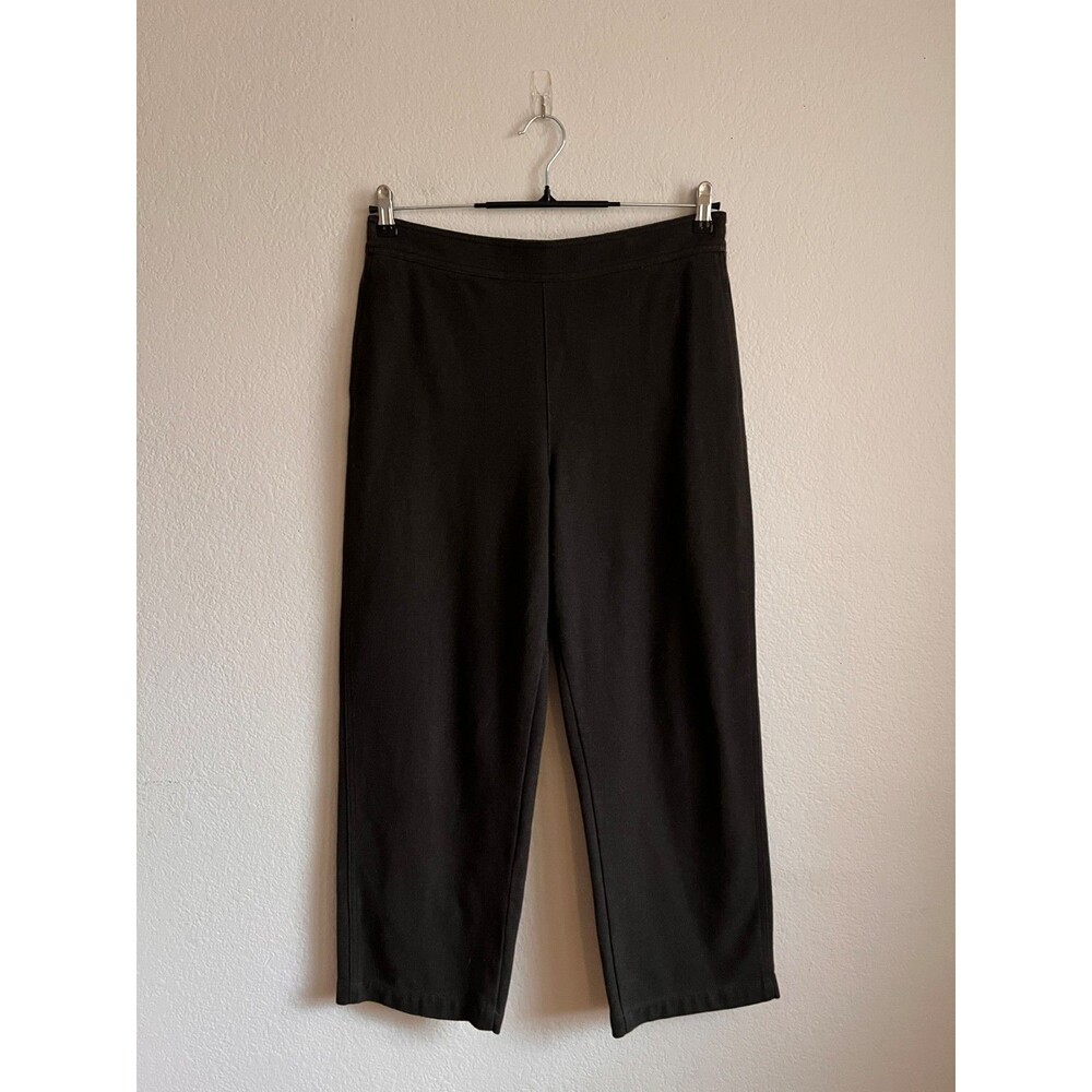 Uniqlo Women's Brushed Jersey Straight Pants in Dark Brown Size LARGE